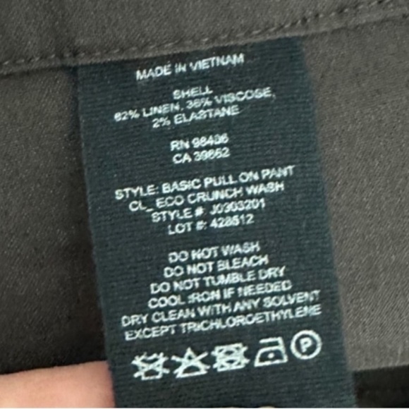 Theory Basic Pull On Pants Eco Crunch Wash - Picture 6 of 7